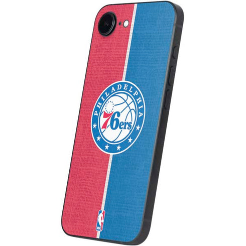 NBA Philadelphia 76ers Canvas Split iPhone 16e Skin